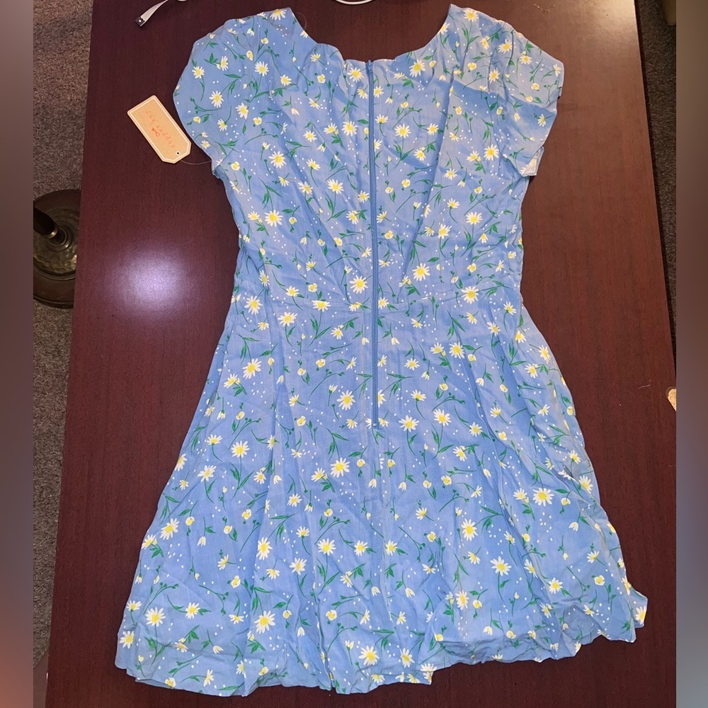 Copper Key Floral Blue Dress - Picture 3 of 3
